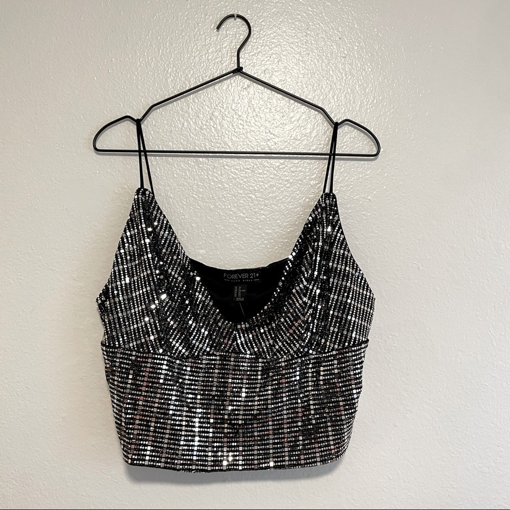 Sequin crop top Forever21+ NWT